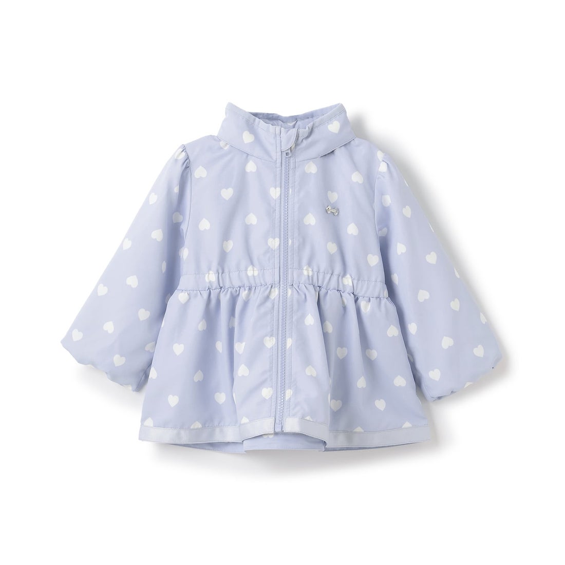 🇯🇵 Petit Main 女童愛心pattern 防撥水連帽 風褸 外套｜防水輕量春秋款