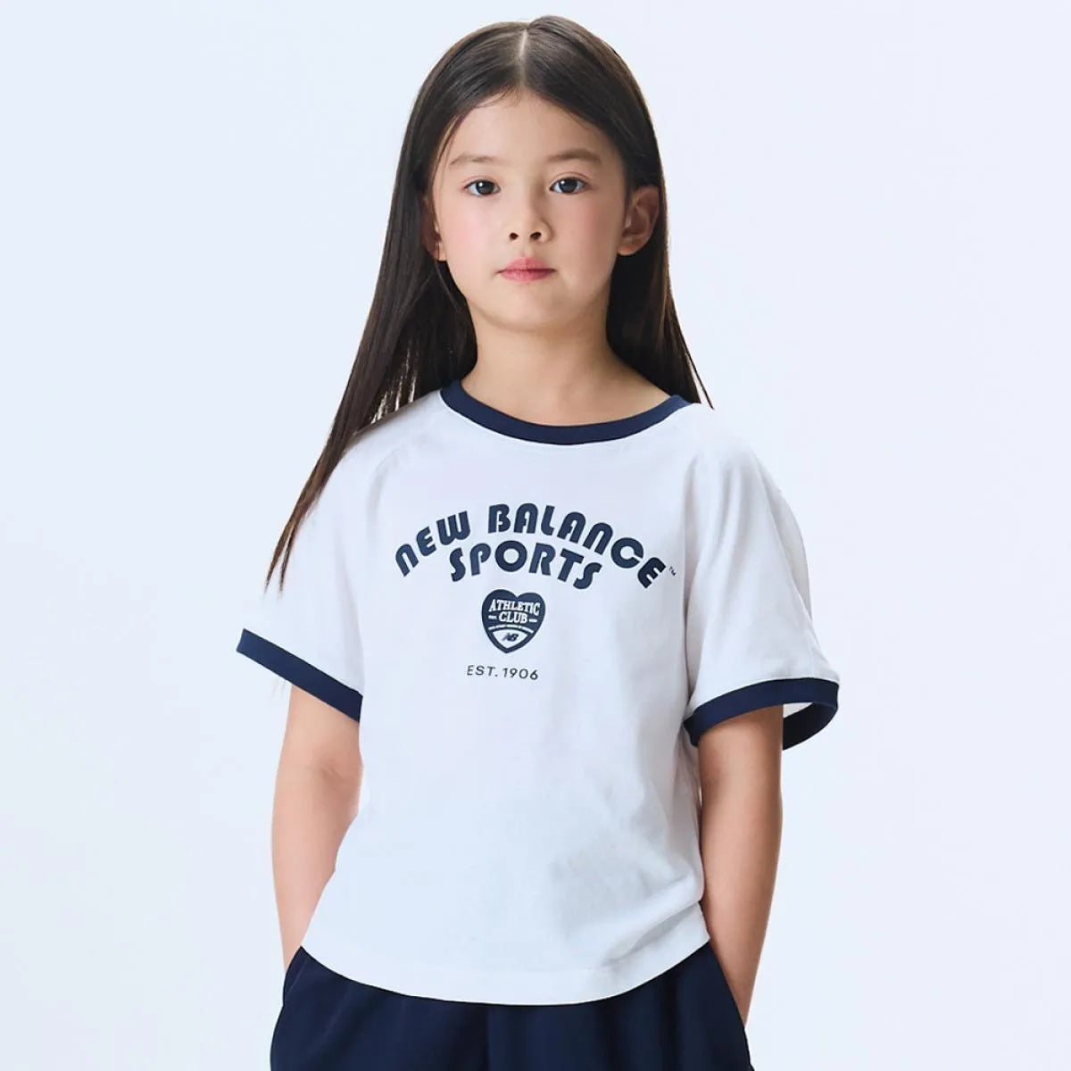 韓版 New Balance Sports 女童撞色T恤｜運動風