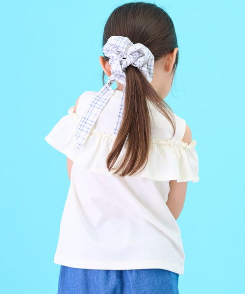 petit main Hello Kitty 露肩T恤 4色全展示（米白、紫、薄荷綠、條紋）