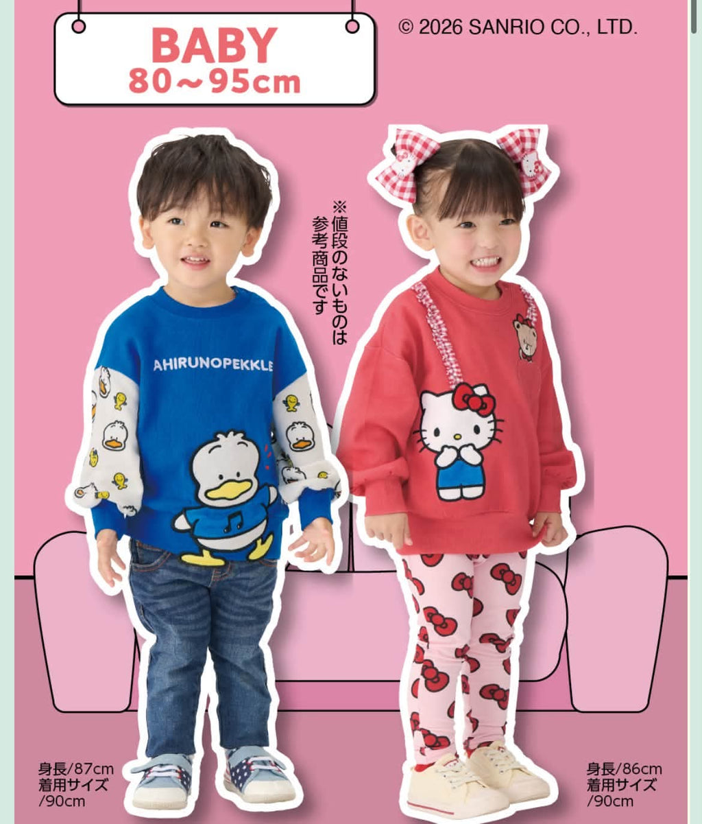 日本2026 Sanrio 角色-超可愛兒童衛衣 (90-120碼) (預訂款- 8月初到貨)