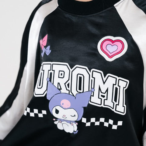 Sanrio Kuromi 型格大童衛衣｜黑白撞色棋盤款 130-150cm (預訂款-8月中到貨)