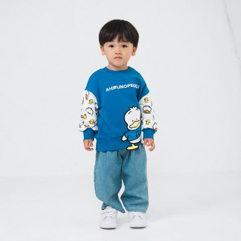 日本2026 Sanrio 兒童拼色長袖衛衣｜滿印款（Hello Kitty / Pompompurin布甸狗 / Pochacco PC狗 / My Melody / Ahirunopekkle AP鴨）