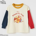 Disney Winnie the Pooh 擞色長袖T恤 平鋪展示 胸前印花近写