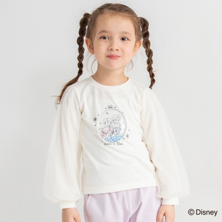 Rapunzel 長髮公主 淡紫色長袖上衣 小女孩穿著正面
