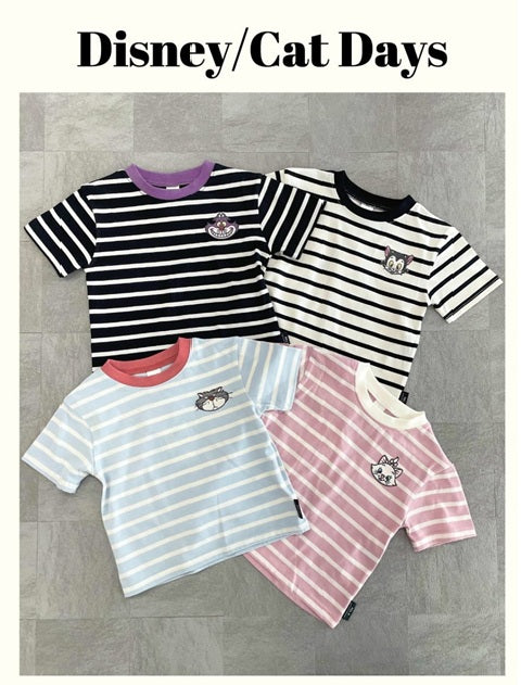 Rela. x Disney Maria 貓咪條紋短袖T恤