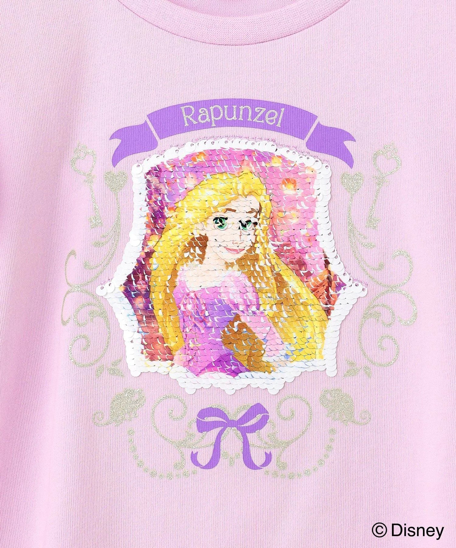 日本童裝 Disney Rapunzel 長髮公主荷葉袖T恤 (現貨 130碼 140 碼)